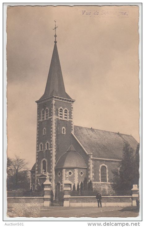 21466g EGLISE De SOUMAGNE - Carte Photo - Soumagne