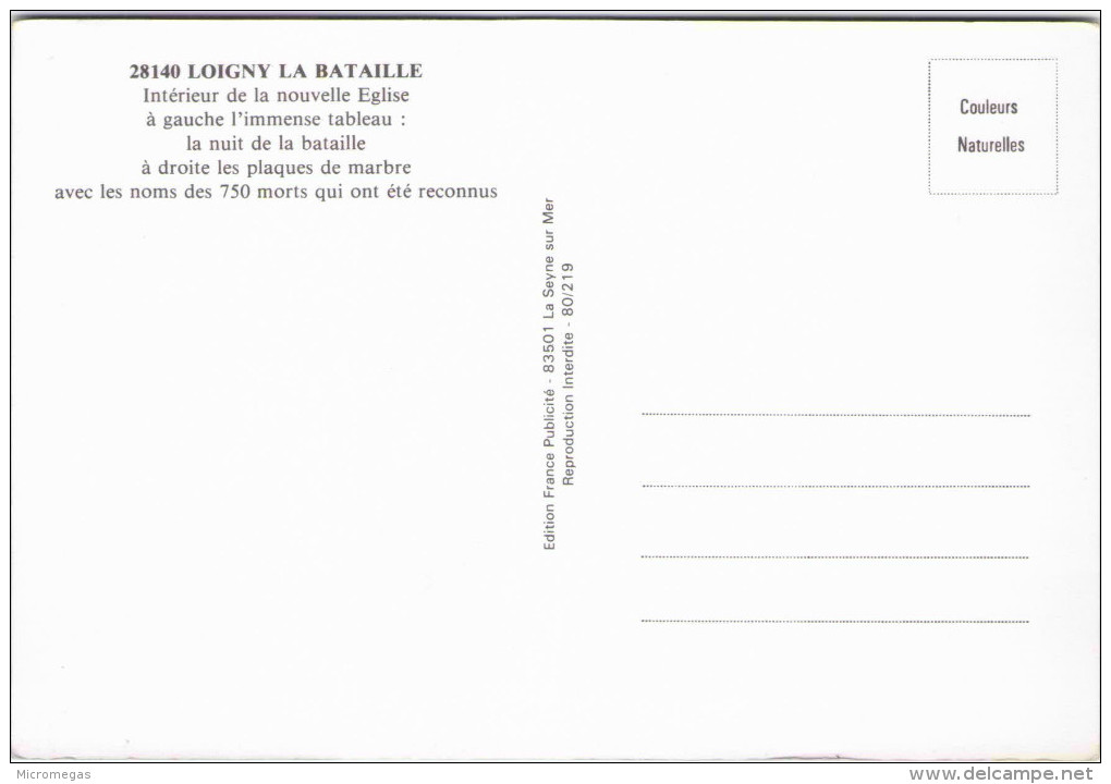 LOIGNY-la-BATAILLE - Intérieur De La Nouvelle Eglise - Loigny