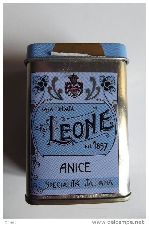 Alt532 Scatola In Latta Per Caramelle Pastiglie Anice Leone | Sweet Metal Box - Scatole