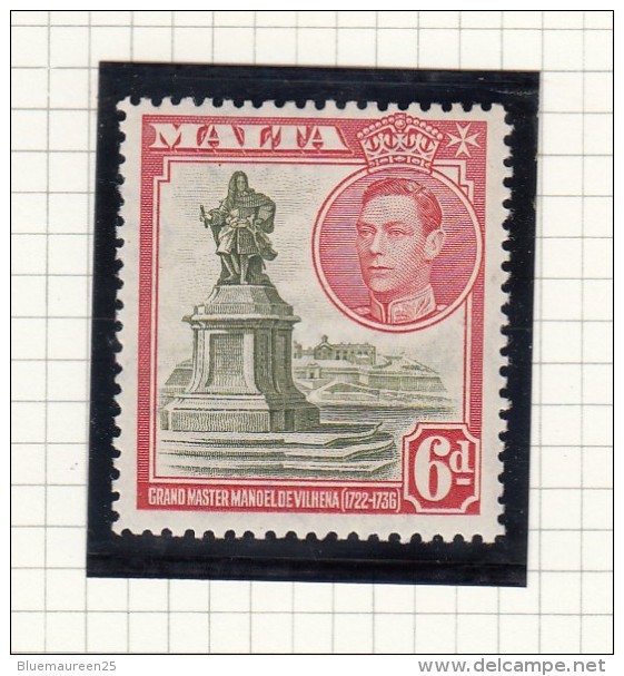 King George VI - 1938 - Malta (...-1964)