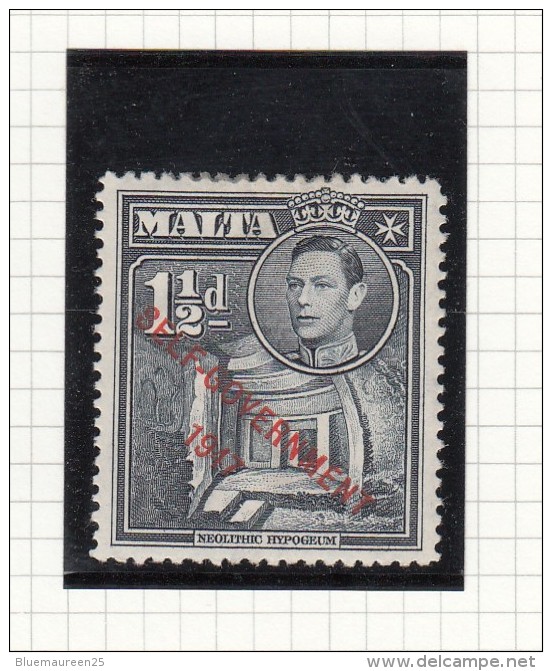 King George VI - 1948 - Self Government - Malta (...-1964)