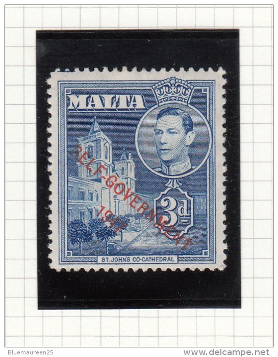 King George VI - 1948 - Self Government - Malta (...-1964)