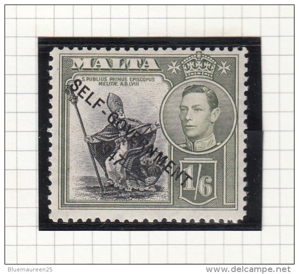 King George VI - 1948 - Self Government - Malta (...-1964)