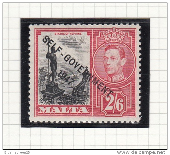 King George VI - 1948 - Self Government - Malta (...-1964)