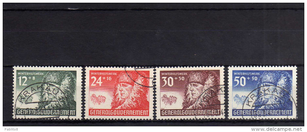 GERMANY GERMAN OCCUPATION POLAND GERMANIA  POLONIA 1940 OCCUPAZIONE TEDESCA GENERAL GOUVERNEMENT  WINTER RELIEF USED - General Government