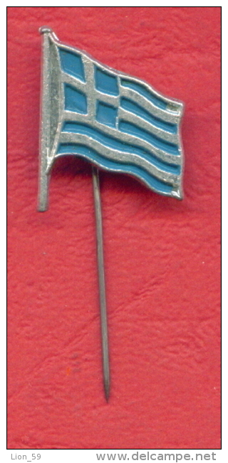 F2333 / FLAG - Greece Grece Griechenland Grecia  - Badge Pin - Altri & Non Classificati