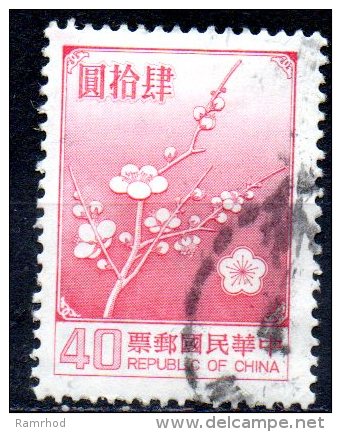 TAIWAN 1979 Plum Blossom  - $40 - Red   FU - Usados