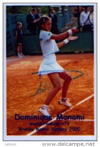 (Tennis)  MONAMI, Dominique - Photo Dédicacée - Format Environ 10 X 15 Cm - Tarjetas