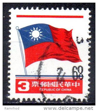 TAIWAN 1978 National Flag  -$3 - Red And Blue    FU - Gebruikt