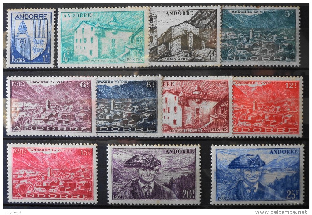 ANDORRE 1948-51 -  PAYSAGES - 11 TIMBRES NEUFS* Y&T 12,00€ - Ungebraucht