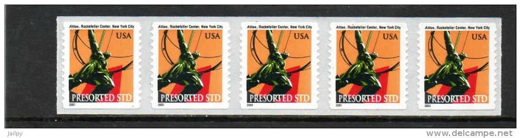 ETATS-UNIS     5 Timbres   Année 2003     Y&T: 69   Scott: 3770    (préoblitérés Neufs) - Vorausentwertungen