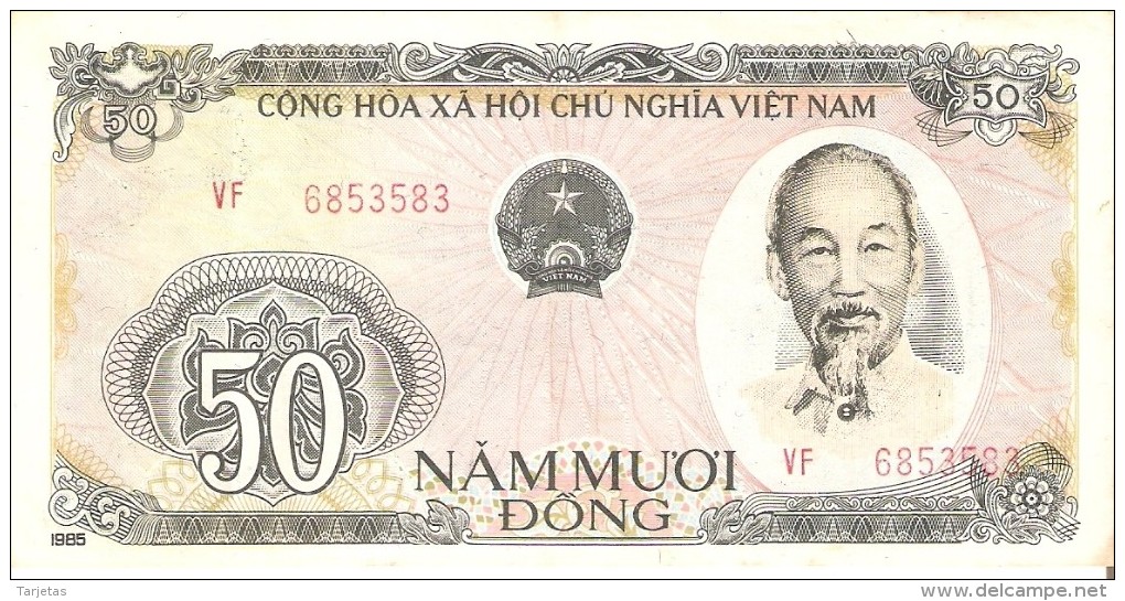 BILLETE DE VIETNAM DE 50 DONG DEL AÑO 1985  (BANKNOTE) - Vietnam