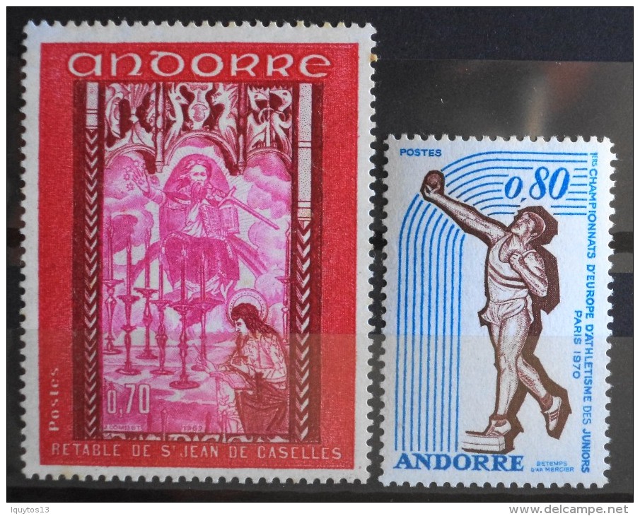 ANDORRE 1969-70 - Le N° 200 Et Le 205 - 2 TIMBRES NEUFS** Y&T 5,20€ - Unused Stamps