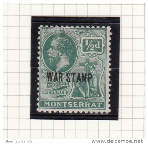 WAR STAMP - 1917 - Montserrat