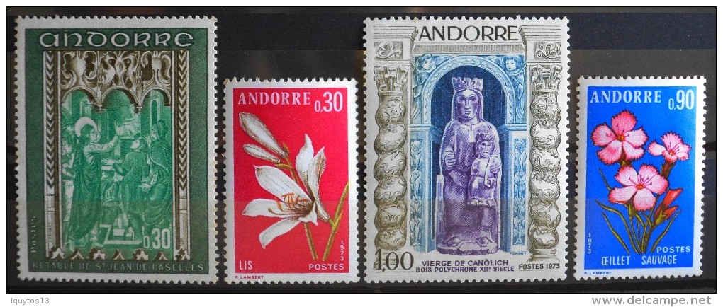 ANDORRE 1971-73 - Le N° 214 Le 228  - 229 Et 231 - 4 TIMBRES NEUFS** Y&T 5,40€ - Unused Stamps