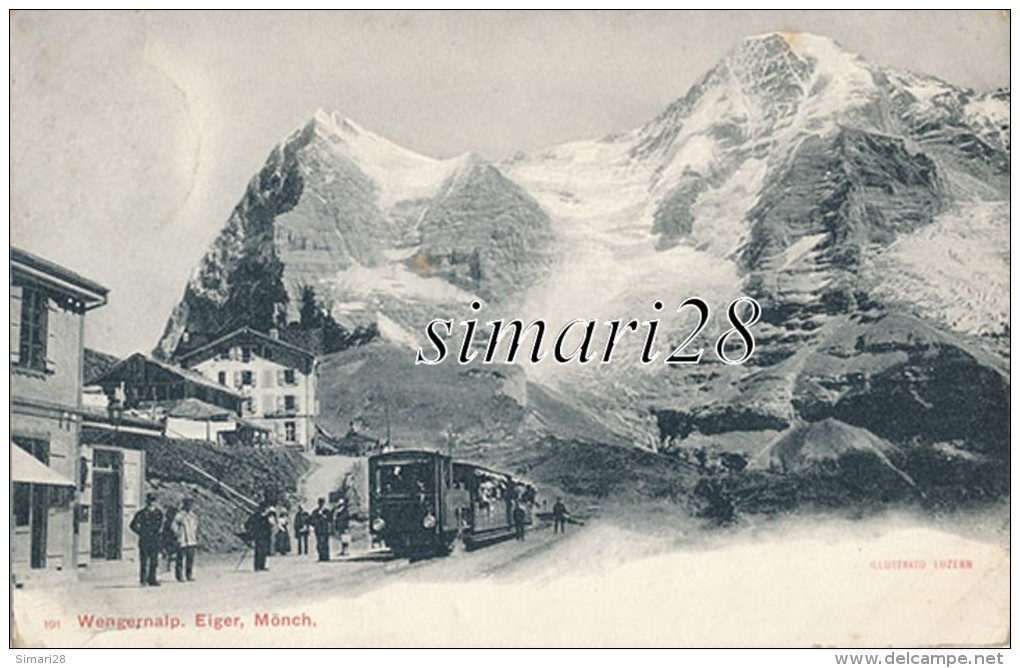 WENGERNALP - N° 191 - EIGER MONCH - Stations With Trains