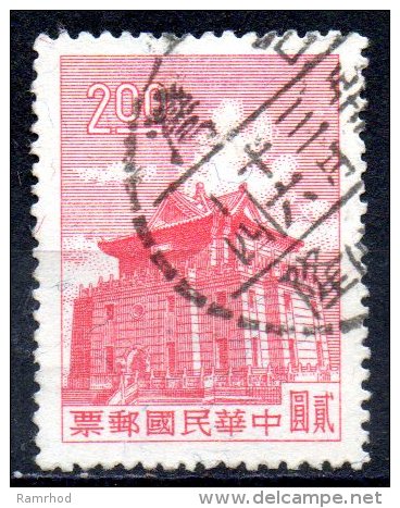 TAIWAN 1960 Chu Kwang Tower, Quemoy - $2 - Red FU - Gebraucht