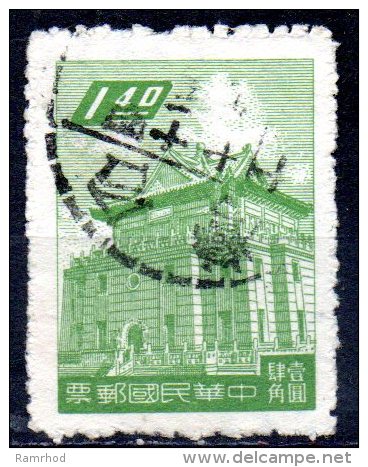 TAIWAN 1959 Chu Kwang Tower, Quemoy  -  $1.40 - Green  FU - Oblitérés