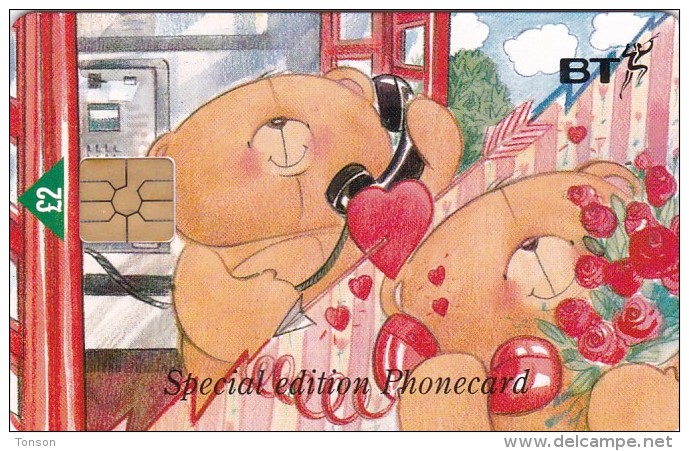 UK, BCC-066, Forever Friends - "Be My Valentine", Teddybear,  2 Scans. - BT General