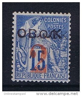 Obock: Yvert Nr 23, MH/*, Surcharge Partiellement Doublée, Signed/ Signé/signiert/ Approvato  Cat Val. Maury 1100 Euro - Unused Stamps