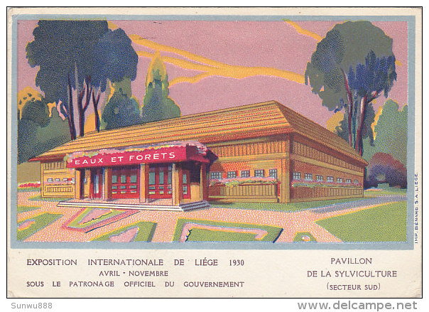 Liège - Exposition Internationale 1930 - Grande Industrie - Palais De La Sylviculture (Art Déco) - Liege