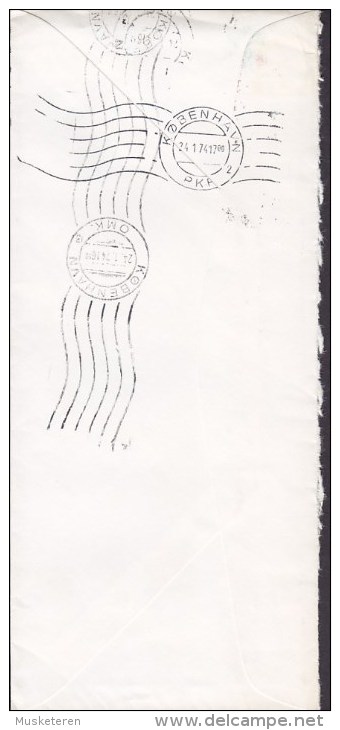 United States LUMINAIRE Scandinavian Lighting Airmail & EXPRESS Special Delivery Labels 1974 Cover To Denmark (2 Scans) - Special Delivery, Registration & Certified