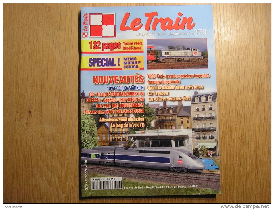 LE TRAIN N° 270 Revue Traction Diesel Voitures Métalliques Nord Type Express Autorail Chemins De Fer Modélisme SNCF - Railway & Tramway