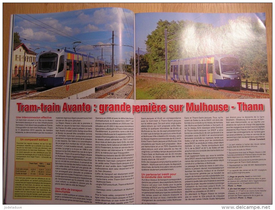 LE TRAIN N° 274 Revue Tours Chinon RFF BB 9300 Tram Avanto Haut Bugley Autorail Chemins De Fer Modélisme SNCF - Bahnwesen & Tramways