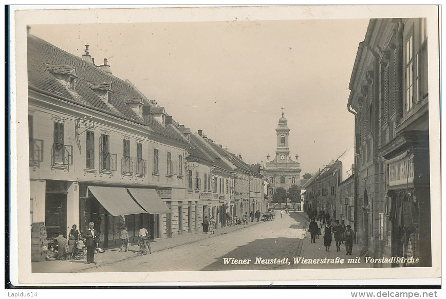 R R 486 /      C P A  -  AUTRICHE - VIENER NEUSTADT WIENERSTRABE MIT VORSTADTKIRCHE - Ringstrasse