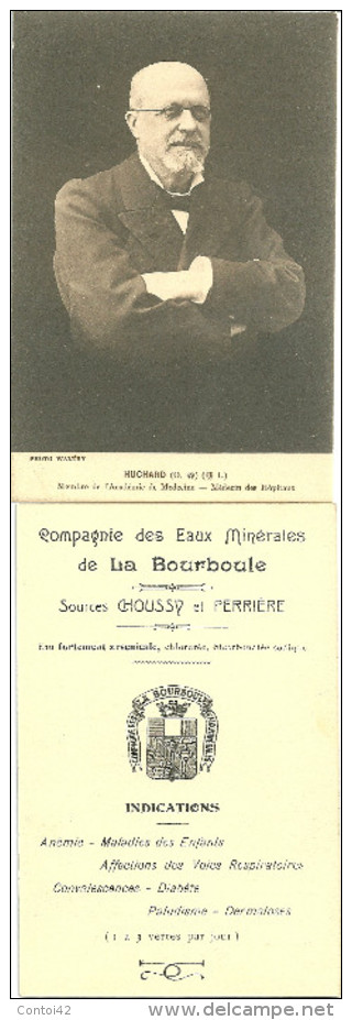 63 LA BOURBOULE HUCHARD  SANTE FACULTE MEDECINE PERSONNAGE HOPITAL EAUX MINERALES EAU MINERALE - Santé