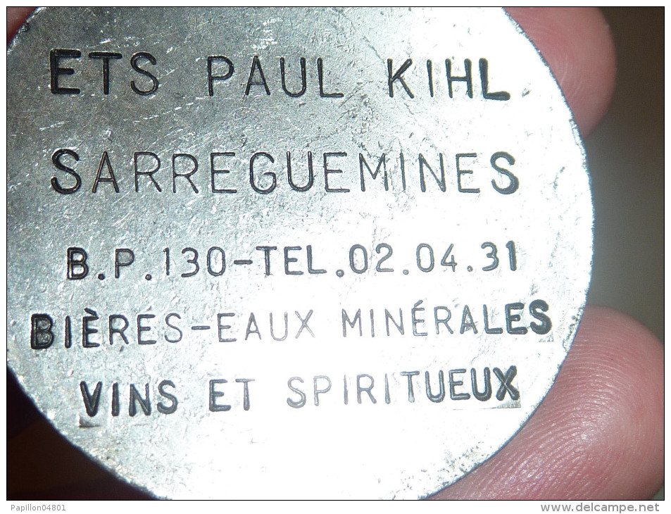 OUVRE BOITE ANCIEN ETS. PAUL KIHL SARREGUEMINES EMPIRE FRANCAIS 1867 NAPOLEON III PUBLICITE - Apri-bottiglie/levacapsule
