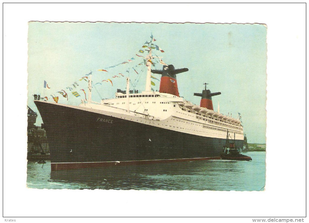 Postcard - Ship, "France"   (V 21601) - Segelboote