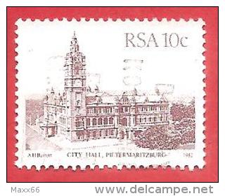 SUD AFRICA - USATO - 1983 - City Hall, Pietermaritzburg -  10 C - Michel ZA 610Ib - Oblitérés