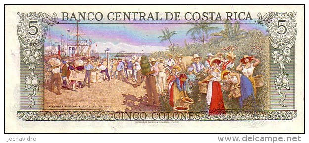 COSTA RICA   5 Colones  Daté Du 4 Octobre 1989   Pick 236 D        ***** BILLET  NEUF ***** - Costa Rica