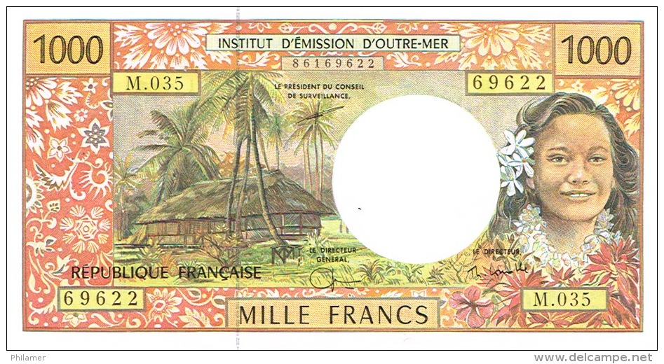 M.035 Nouvelle Caledonie Billet Monnaie Banknote IEOM 1000 Francs Signature Cornaille 2009 Vahine Cagou Neuf UNC - Papeete (French Polynesia 1914-1985)