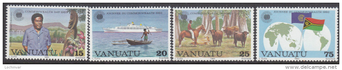 VANUATU, 1983 C/WEALTH DAY 4 MNH - Vanuatu (1980-...)