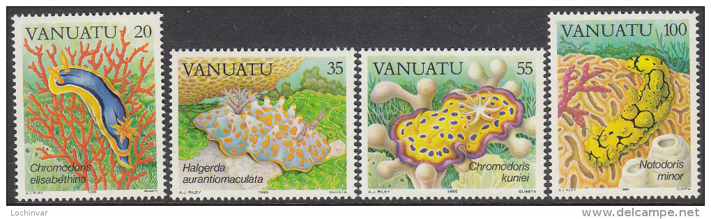 VANUATU, 1985 NUDIBRANCHES 4 MNH - Vanuatu (1980-...)