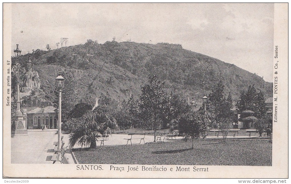 B80920 Santos Praca Jose Bonifacio E Mont Serrat  Brazil  Front/back Image - Autres