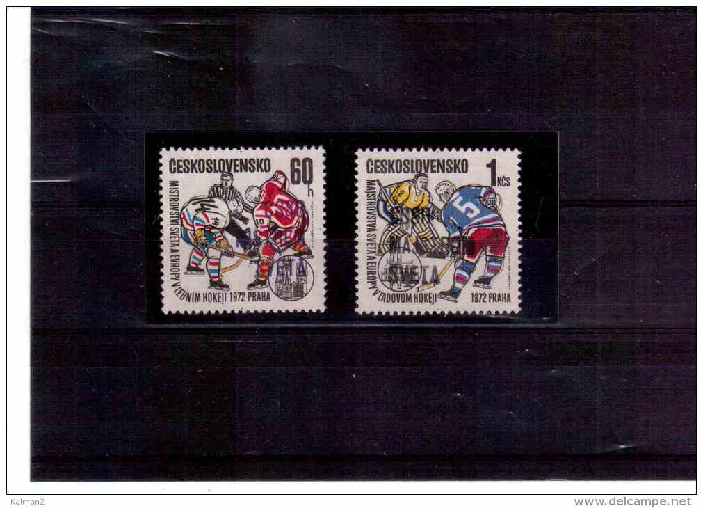 XX785   -   CECOSLOVACCHIA  -      -  COMPLETE  NEW**NH   SET    Y.T.  NR.  1917/1918 - Hockey (su Ghiaccio)