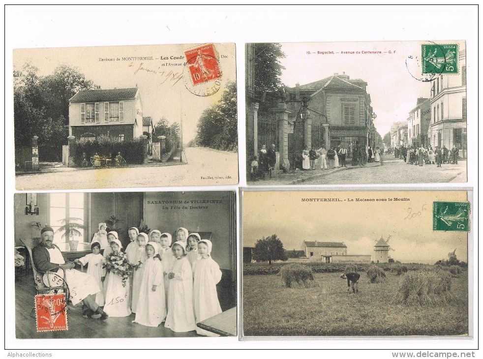 93 - 220 Cartes Postales Anciennes Du Département. - Sonstige & Ohne Zuordnung