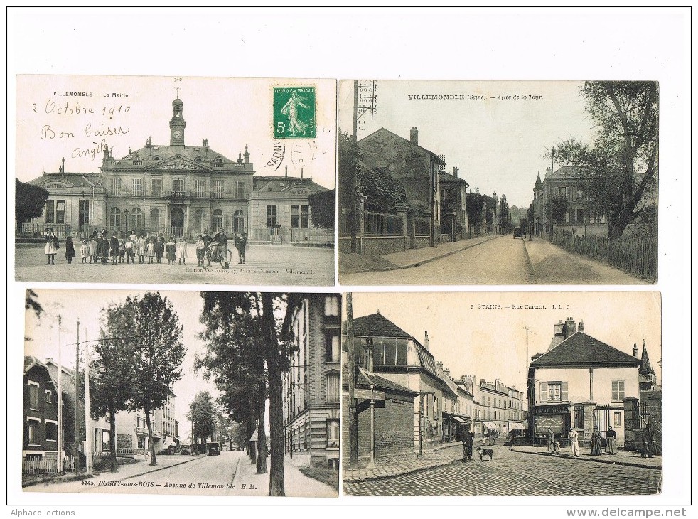 93 - 220 Cartes Postales Anciennes Du Département. - Sonstige & Ohne Zuordnung