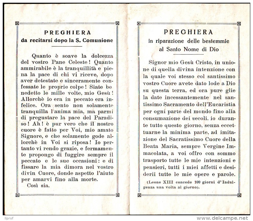 Bizzuno Di Lugo Pasqua 1927, Santino Pieghevole - Religione & Esoterismo