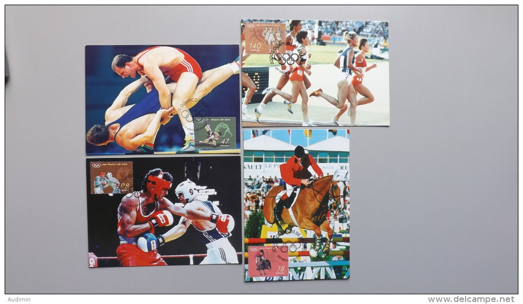 Portugal 2128/31 Yt 2106/9 Af 2346/9 SG 2501/4 Maximumkarte MK/MC, ESST, 100 J. Olympische Spiele Der Neuzeit, Atlanta - Maximum Cards & Covers