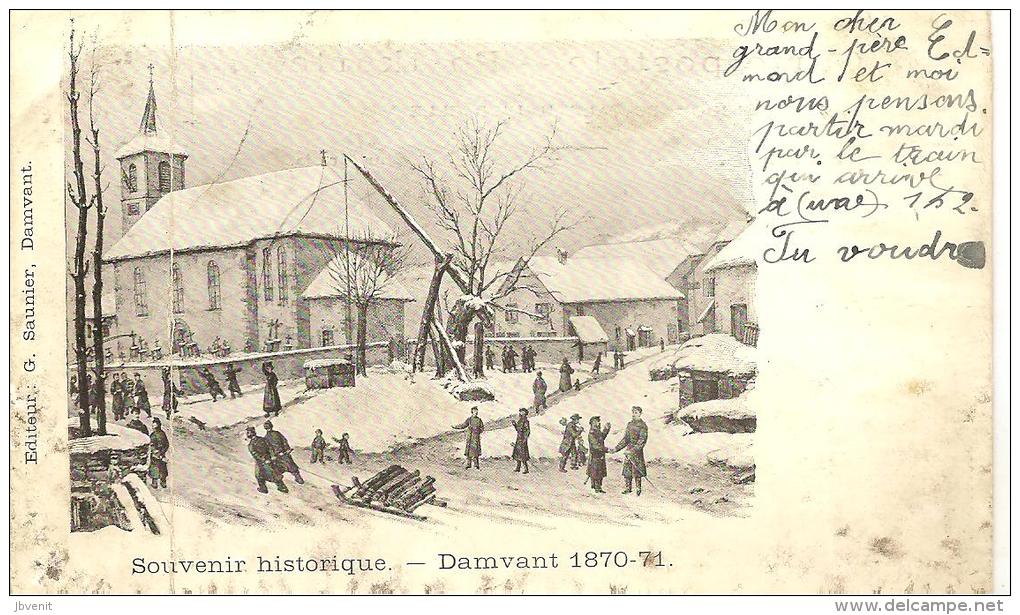 SUISSE - JURA  - DAMVANT - Souvenir Historique 1870-71 - Damvant