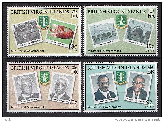 British Virgin Islands 2008 - Armoires, Batiments Du Gouvernement - 4v Neufs // Mnh - British Virgin Islands