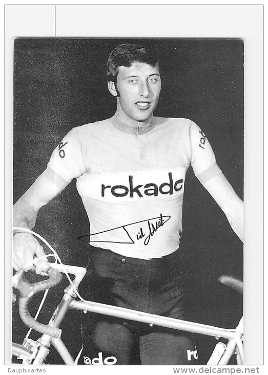 PIET DE WIT - Autographe Manuscrit - Dédicace - Equipe ROKADO - 2 Scans - Cyclisme