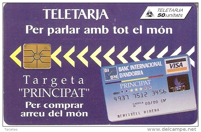 AND-024 TARJETA DE ANDORRA DE LA BANCA MORA - Andorra