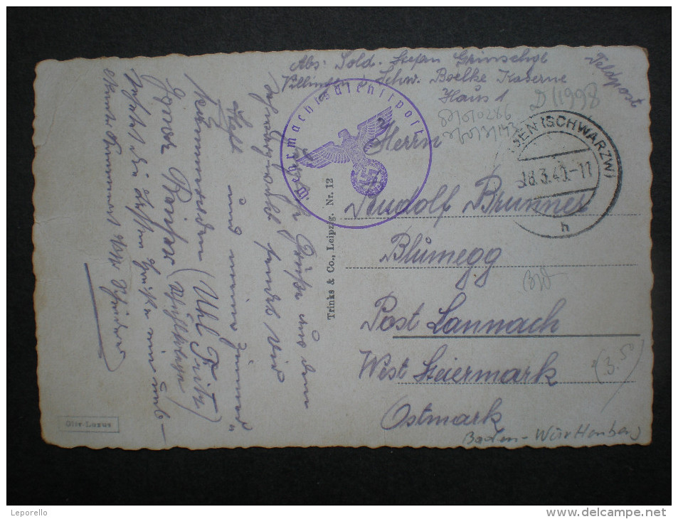 AK VILLINGEN 1940  Feldpost 1941 ///  D*11998 - Villingen - Schwenningen