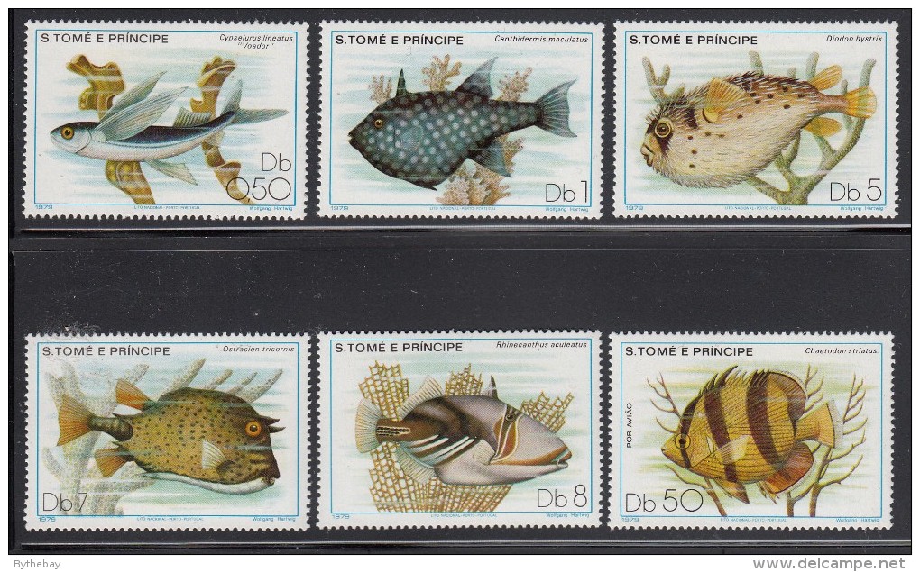 Sao Tome & Principe MNH Scott #548-#553 Set Of 6 Different Fish - Sao Tomé Y Príncipe