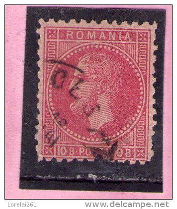 1879 - CHARLES I / Montrer Bucarest II  Mi No 51 Et Yv No 51 Rouge - 1858-1880 Fürstentum Moldau